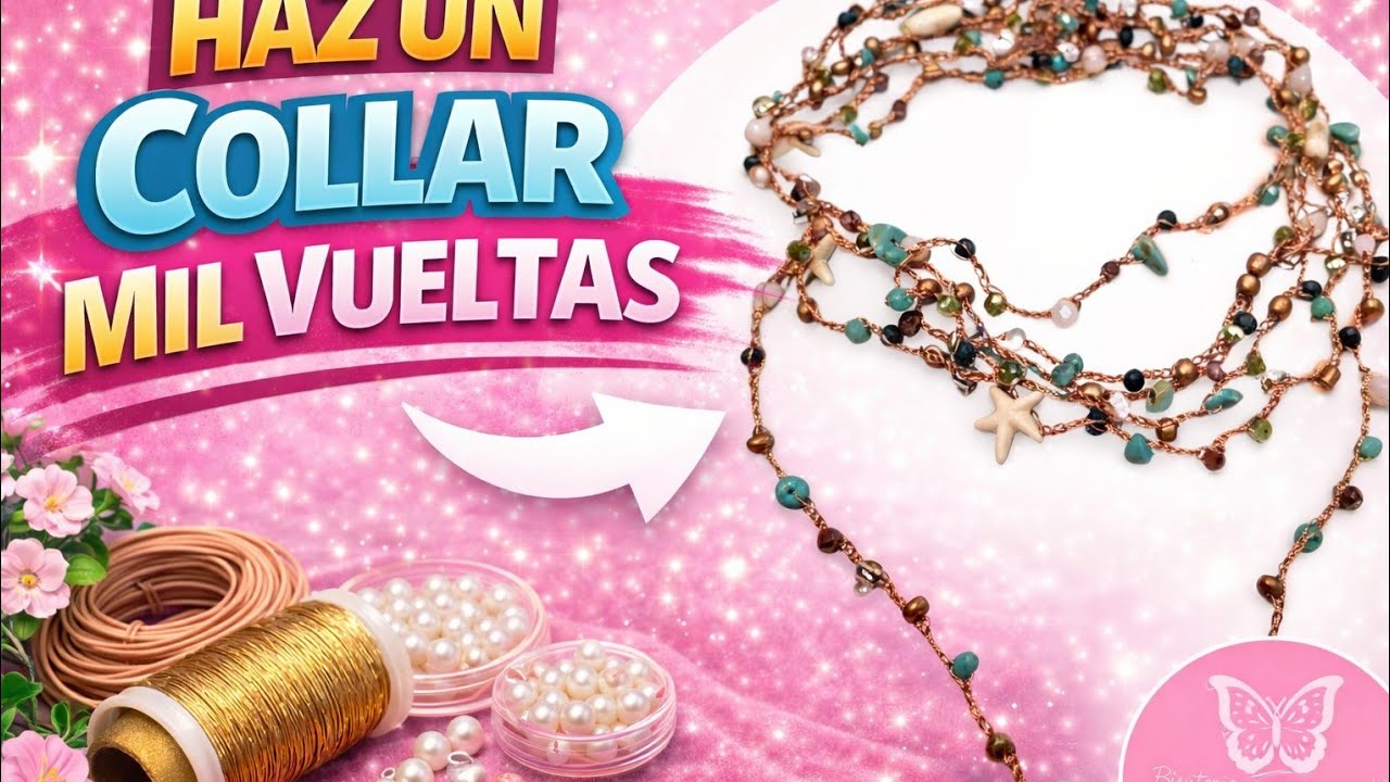 ✨ COLLAR DE MIL VUELTAS EN TENDENCIA 😍 | Tutorial