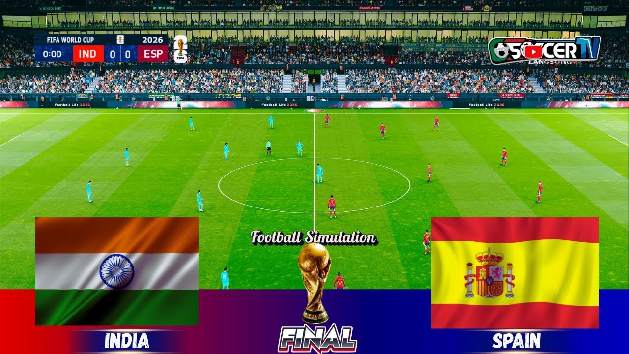 Spain vs. India - International Friendly 2025 | Chhetri vs. Lamine Yamal | PES 2021 Game Simulation