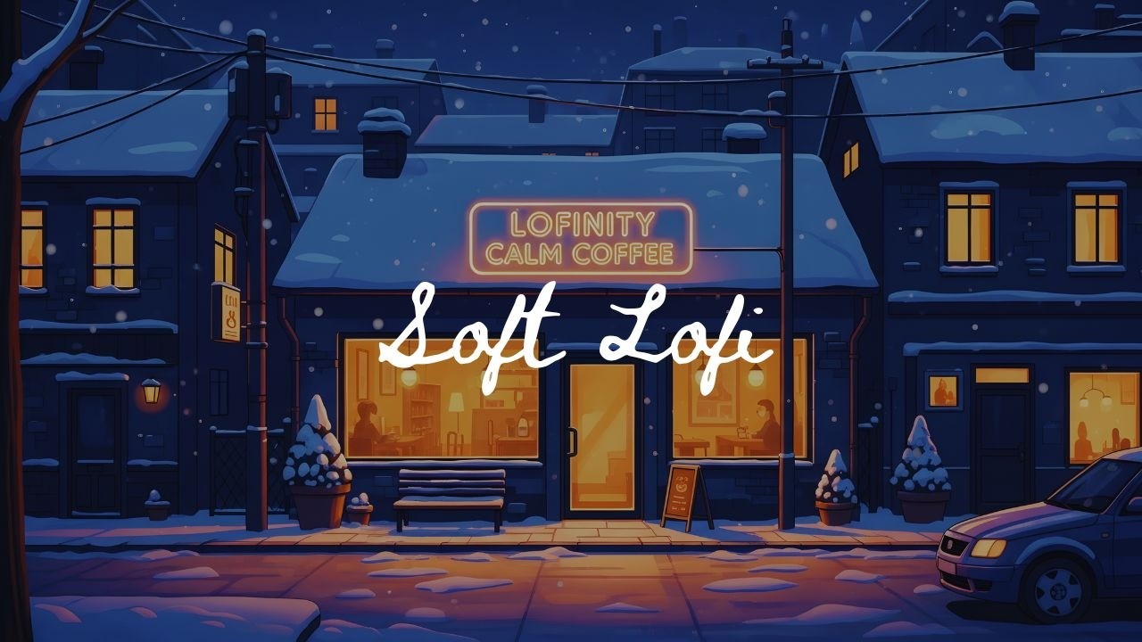 Relaxing Snowy Café ☕ Lofi Music for Study, Work, Sleep & Focus