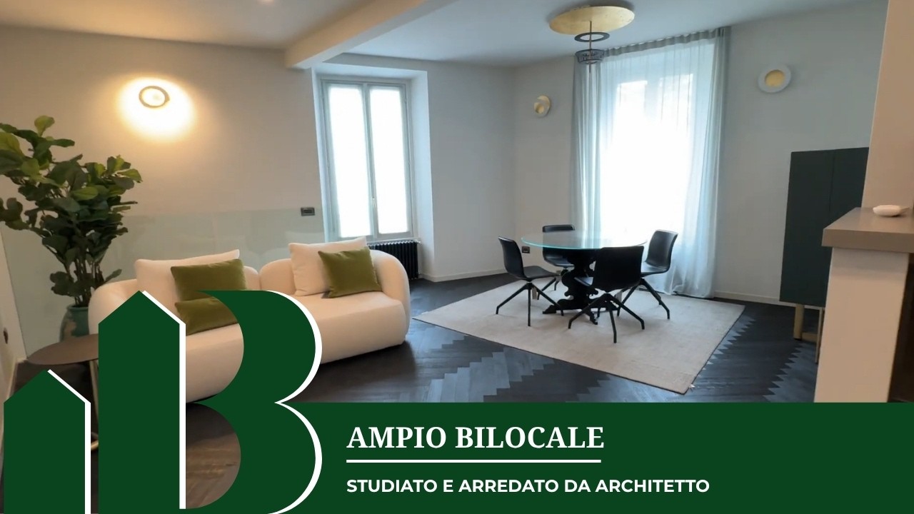 Ampio e lussuoso bilocale di design studiato e arredato da architetto