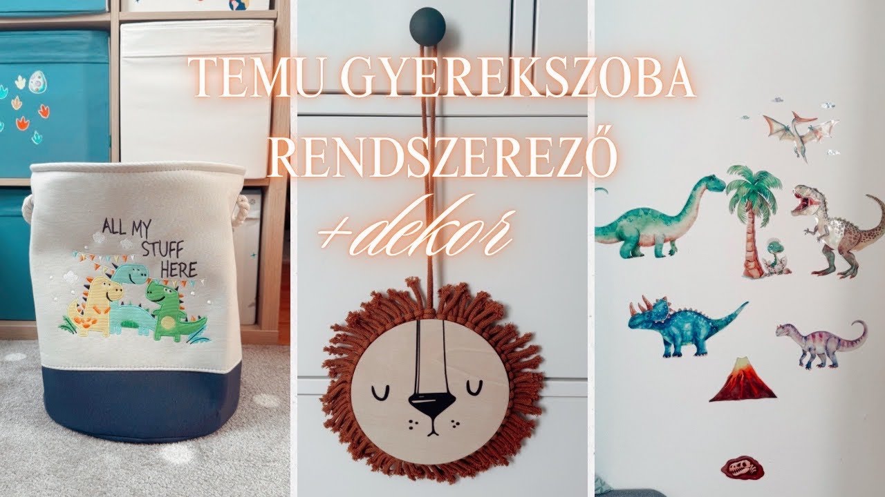 Díszítsd a gyerekszobát Temuval | haul, rendszerező, dekoráció #temu