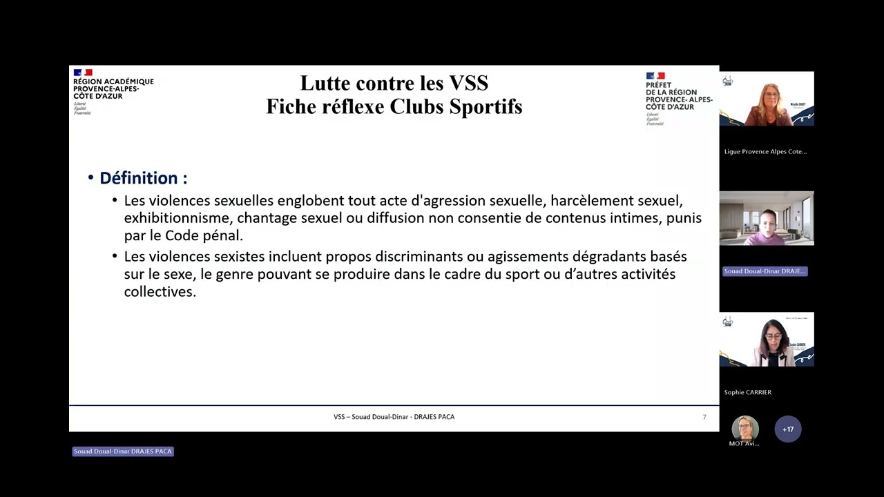 Webinaire sur les obligations en matière de prévention des Violences Sexistes et Sexuelles?