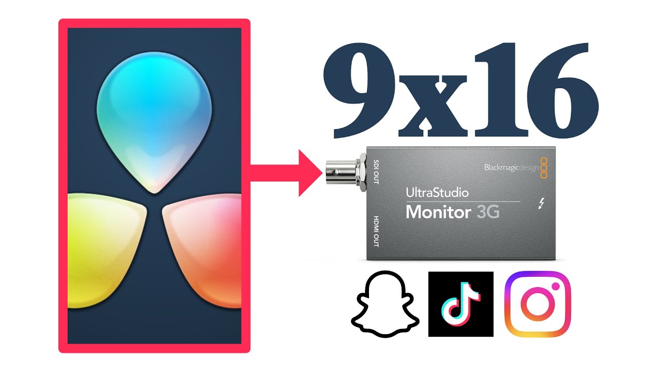 Монитор вертикального видео — Blackmagic Ultrastudio — DaVinci Resolve 19