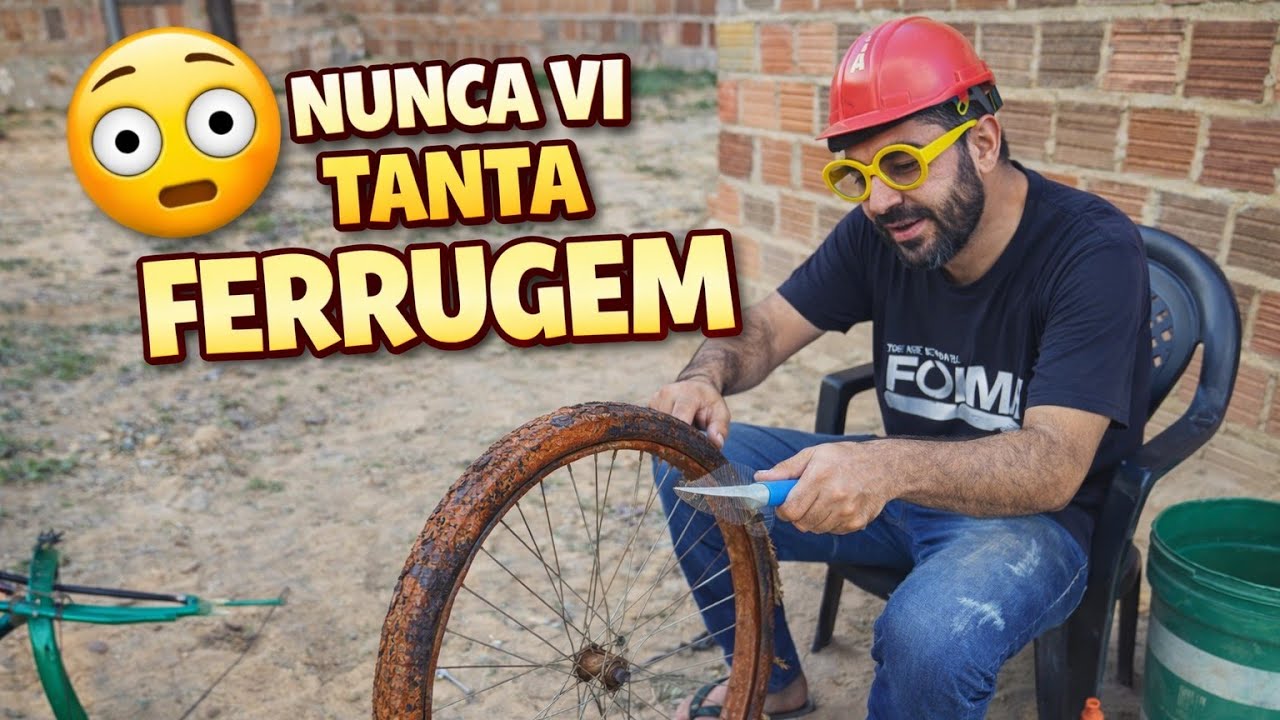 TIRANDO OS FERRUGENS DOS PNEUS (SAGA BICICLETA VELHA PART.3)