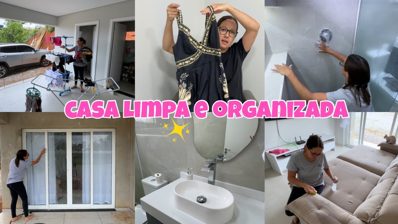 A COISA TAVA FEIA 😱 LIMPEZA E ORGANIZAÇÃO + CHEGARAM ROUPAS NOVAS PRA MIM 🩷