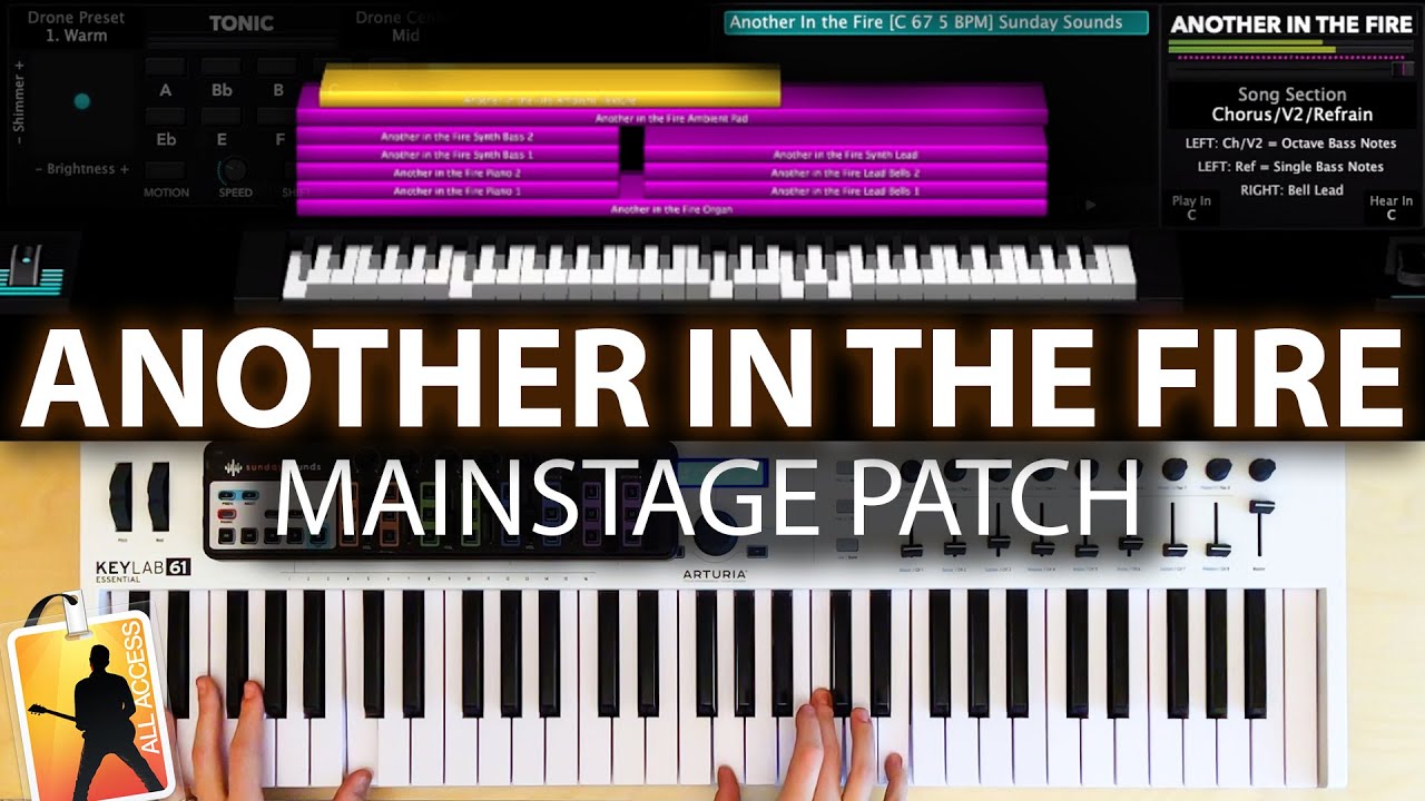 Another in the Fire MainStage patch keyboard cover and tutorial- Hillsong United