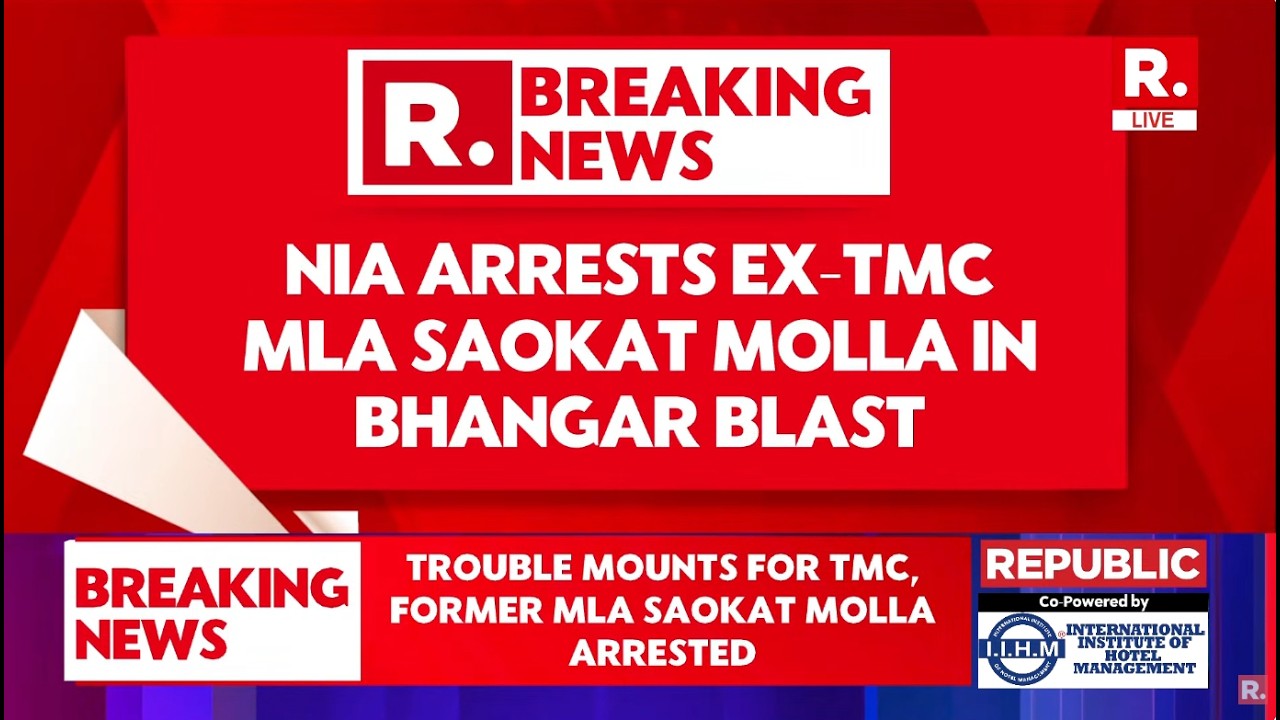 Trouble Mounts For TMC LIVE: NIA Arrests Former MLA Saokat Molla Bhangar In Bhangar Blast Case