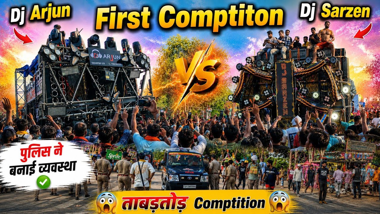 DJ SARZEN vs DJ ARJUN 🔥 ताबड़तोड COMPETITION | DJ Battle | Public Went Crazy | Full Public Review 