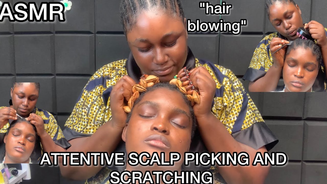 ASMR | Scalp nitpicking,scratching,ear cleaning,vitamin e oiling with soothing sounds for good sleep