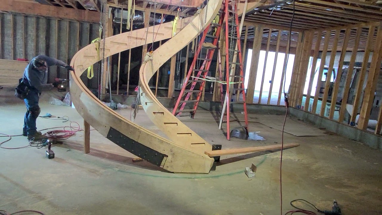 open riser freestanding staircase