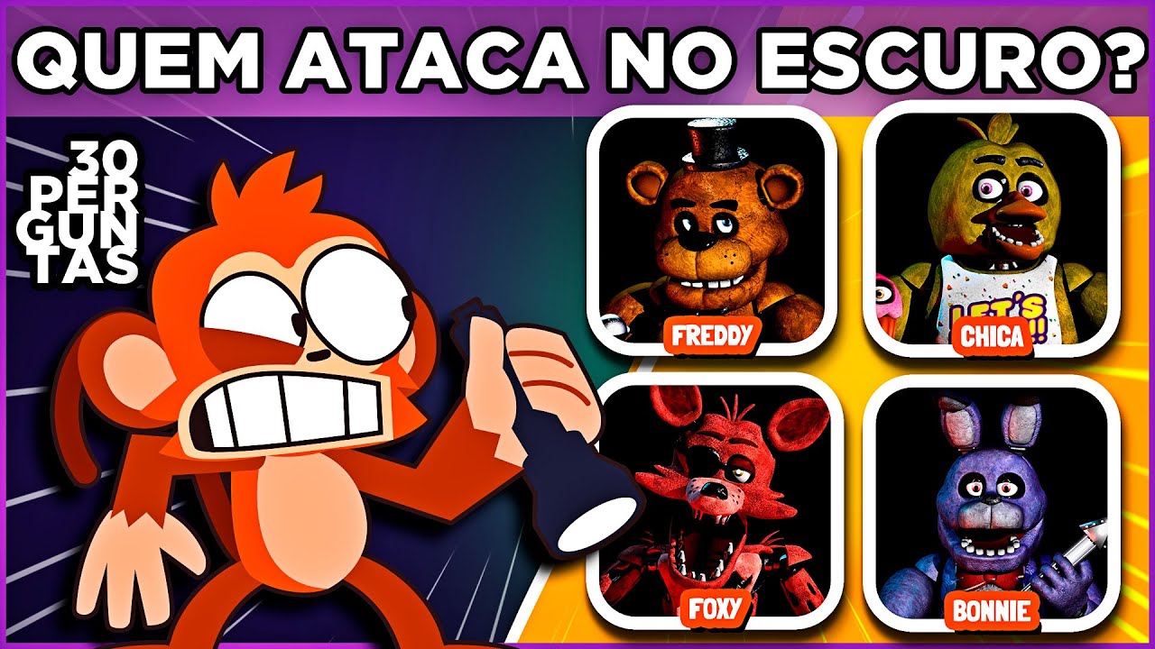 🐻 FNAF | 30 perguntas de Five Night at Freddy's para testar seus conhecimentos #quiz #macaquiz 🎩