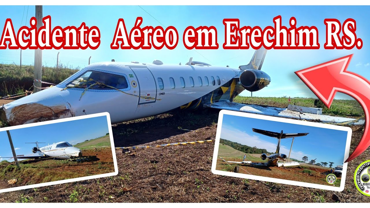 Acidente Aéreo com Avião Da Empresa Cimed No Aeroporto de Erechim RS.