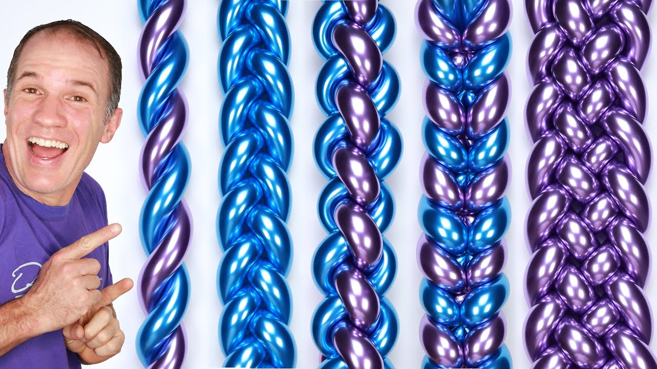 COMO HACER TRENZAS ❗❗ (con globos 🤪) - trenza de 2; 3; 4 y 5 cabos - globoflexia - Gustavo gg globos