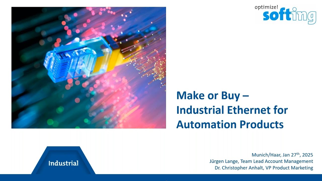 Webinar: Make or Buy – Industrial Ethernet for Automation Products