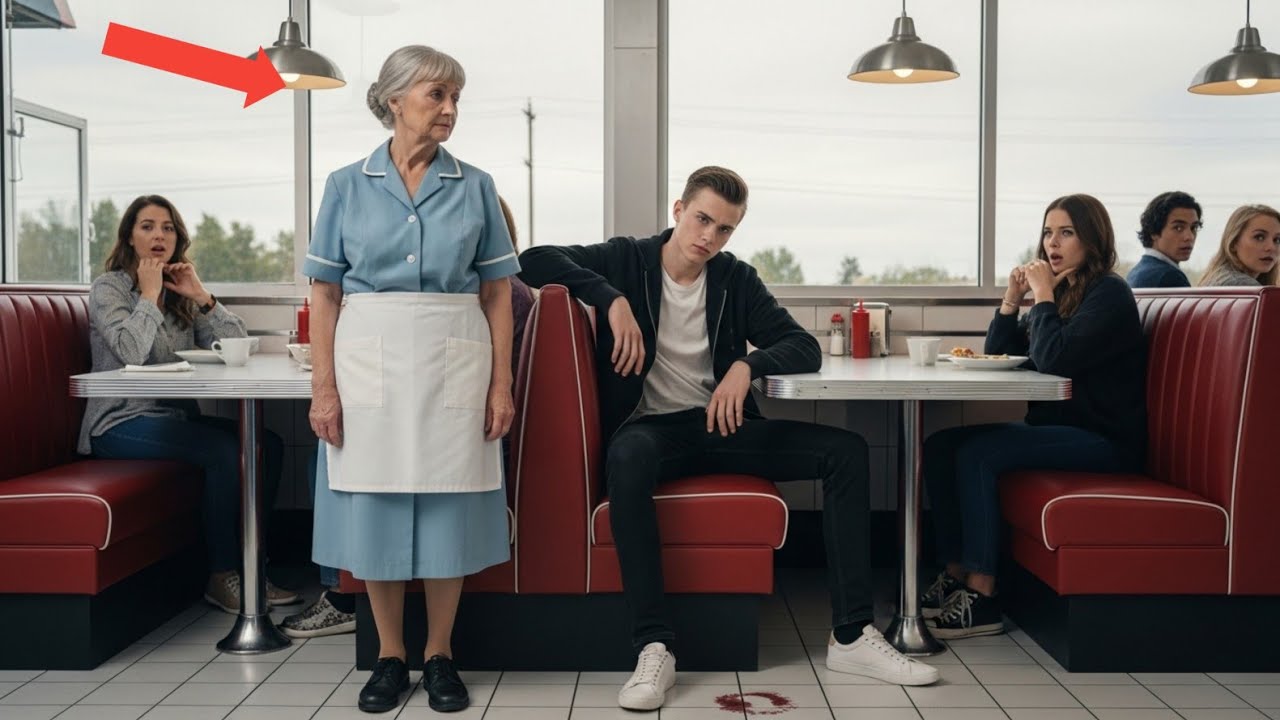 Rich Teen Spit on an Elderly Waitress — He Didn’t Know the Bikers Were Watching