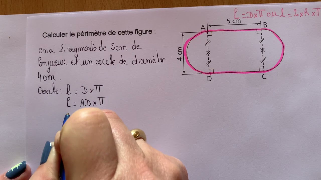 Périmètre d'une figure composée (6e/5e)