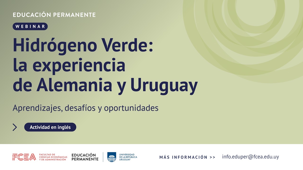 Webinar. Hidrógeno verde: la experiencia de Alemania y Uruguay