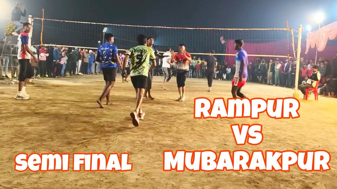 Rampur Vs Mubarakpur 🥵 semi final muqabla 🔥#volleyball #volleyballhighlights 😡