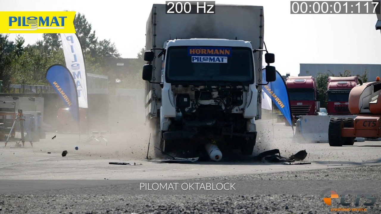 Crash test IWA 14 & PAS68 - Pilomat OKTABLOCK