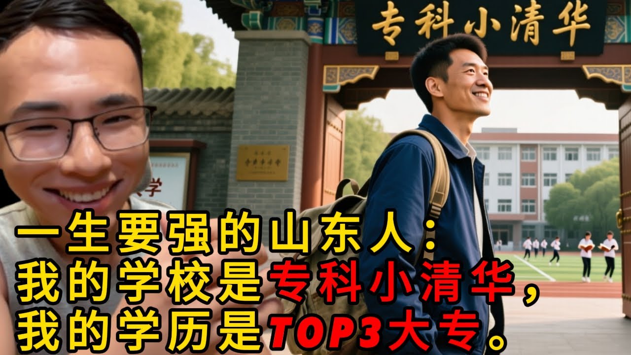 一生要强的山东人：我的学校是专科小清华，我的学历是TOP3大专。--户晨风