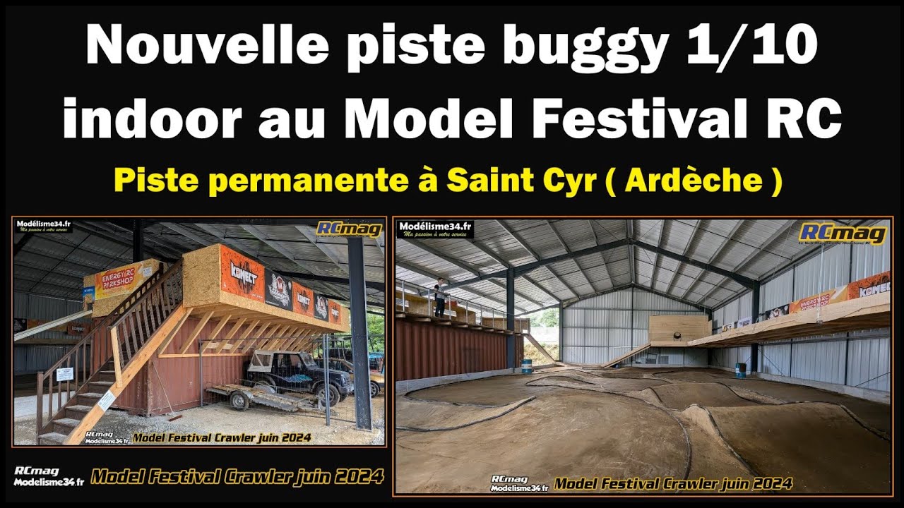 Nouvelle piste TT 1/10 indoor au Model Festival 2024 - Piste permanente à Saint Cyr ( Ardèche )