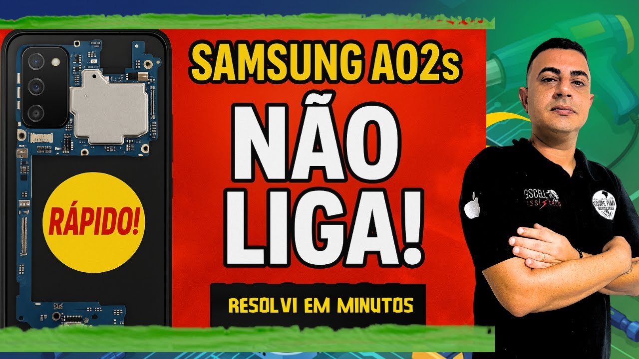 ⚠️ Samsung A02s NÃO LIGA! Diagnóstico RÁPIDO Mais Rápido que Caldo de Cana!