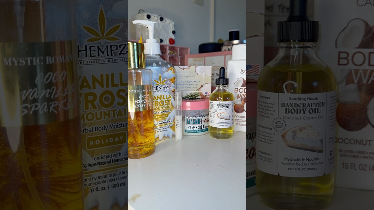 Silky Coconut Cream Pie Scented Shower Routine🥥🥥 #showerroutine #showerproducts #shower #gourmand