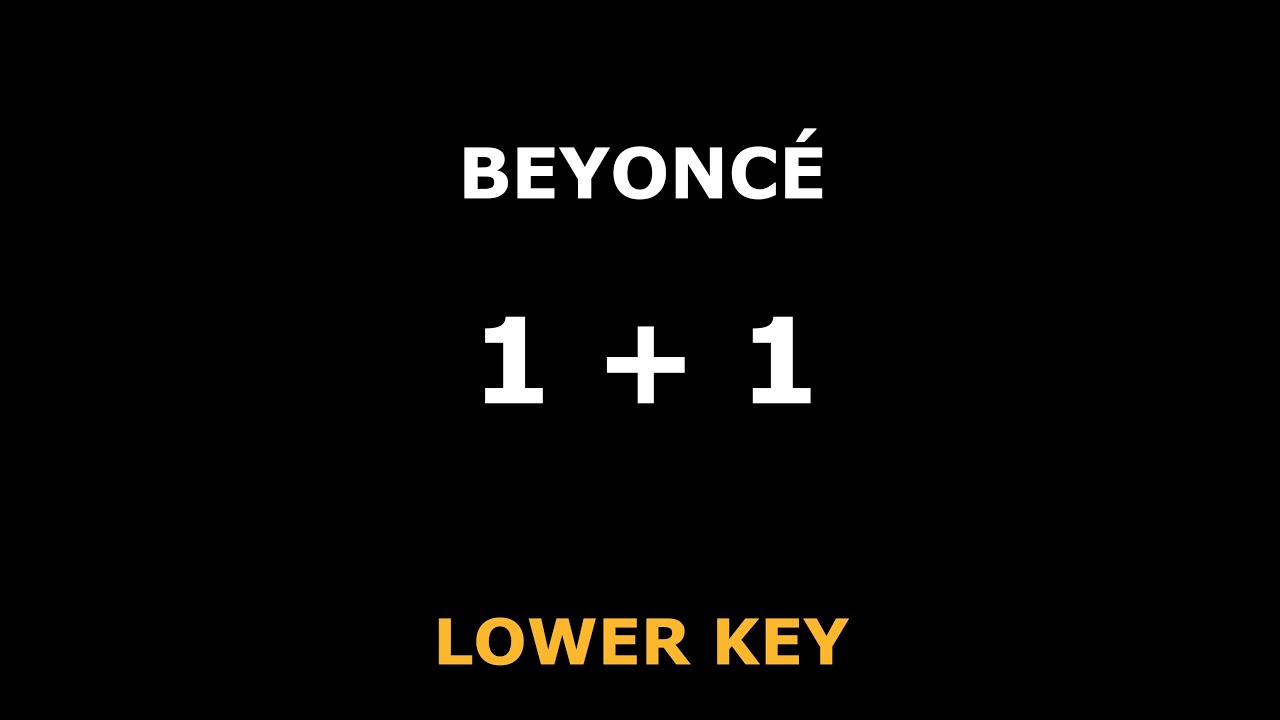 Beyonce - 1 + 1 - Piano Karaoke [LOWER KEY]