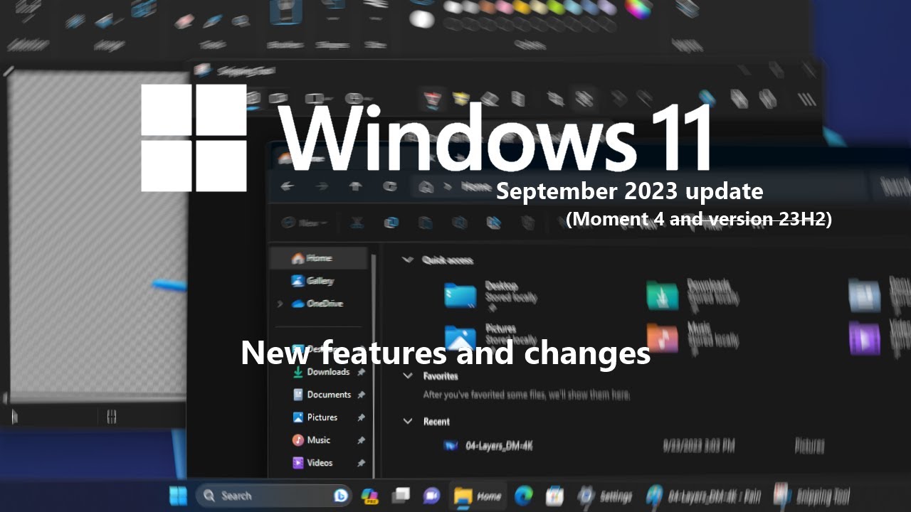 Windows 11's September 2023 update (Moment 4/KB5030310) and 23H2 - new features and changes
