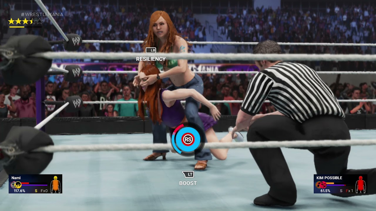 WWE 2K19 Nami (jeans) VS Kim Possible (cheerleader)
