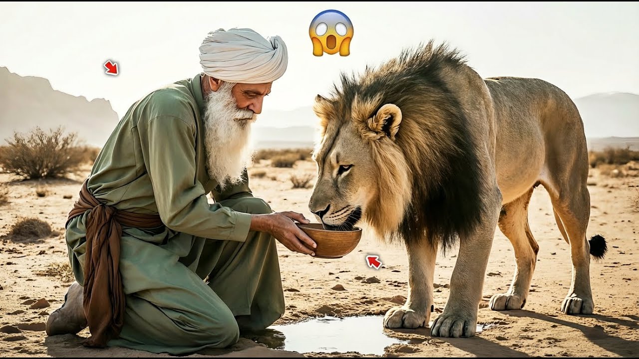 این پیرمرد فقیر ، شیر تشنه را نجات داد، شیر کاری با پیرمرد کرد که دنیا را تکان داد و... 😱