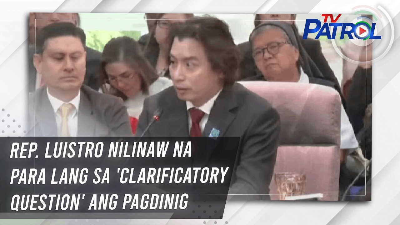 Rep. Luistro nilinaw na para lang sa 'clarificatory question' ang pagdinig | TV Patrol