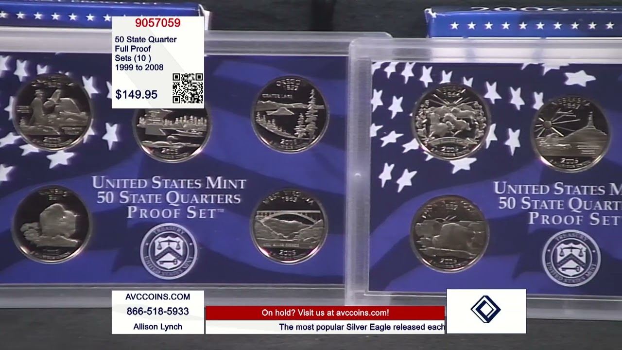 50 State Quarter Full Proof Sets (10 ) - 1999 to 2008