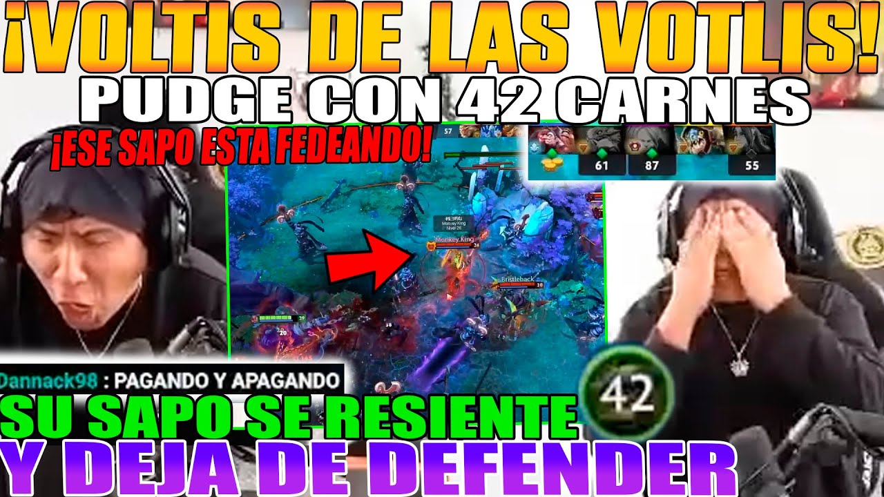 VOLTIS DE LAS VOLTIS CON PUDGE 42 CARNES! MACARIUS SE PASA D FLAMER Y HACE RESENTIR A SU SAPO DOTA 2