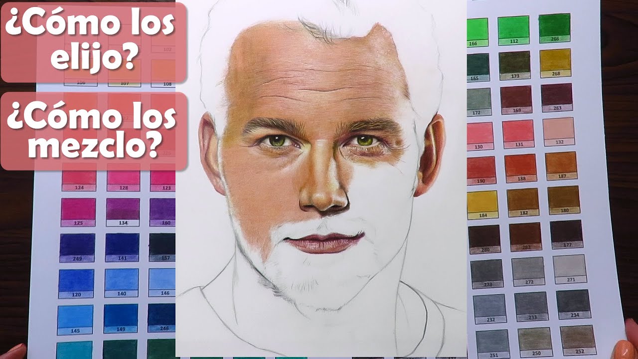 Cómo elijo los colores para dibujar un rostro / Cómo mezclo los colores - Chris Pratt