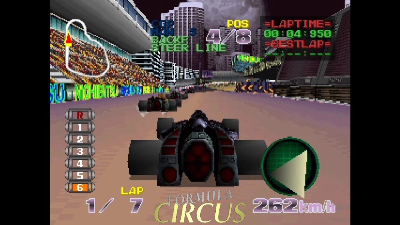 Formula Circus - PS1 Gameplay