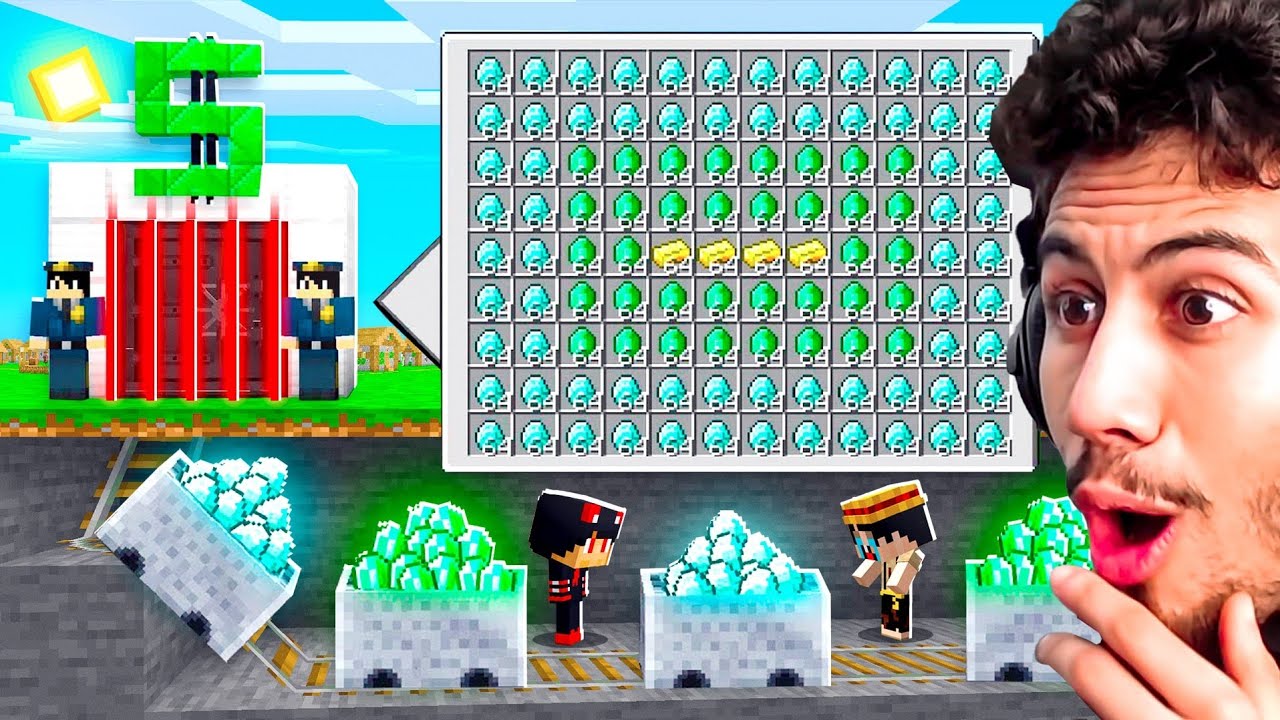 ركبنا سكة حرامية غريبة لبنك القرويين في قرية ماين كرافت !!؟