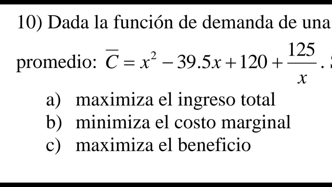 Derivadas: Aplicaciones economicas