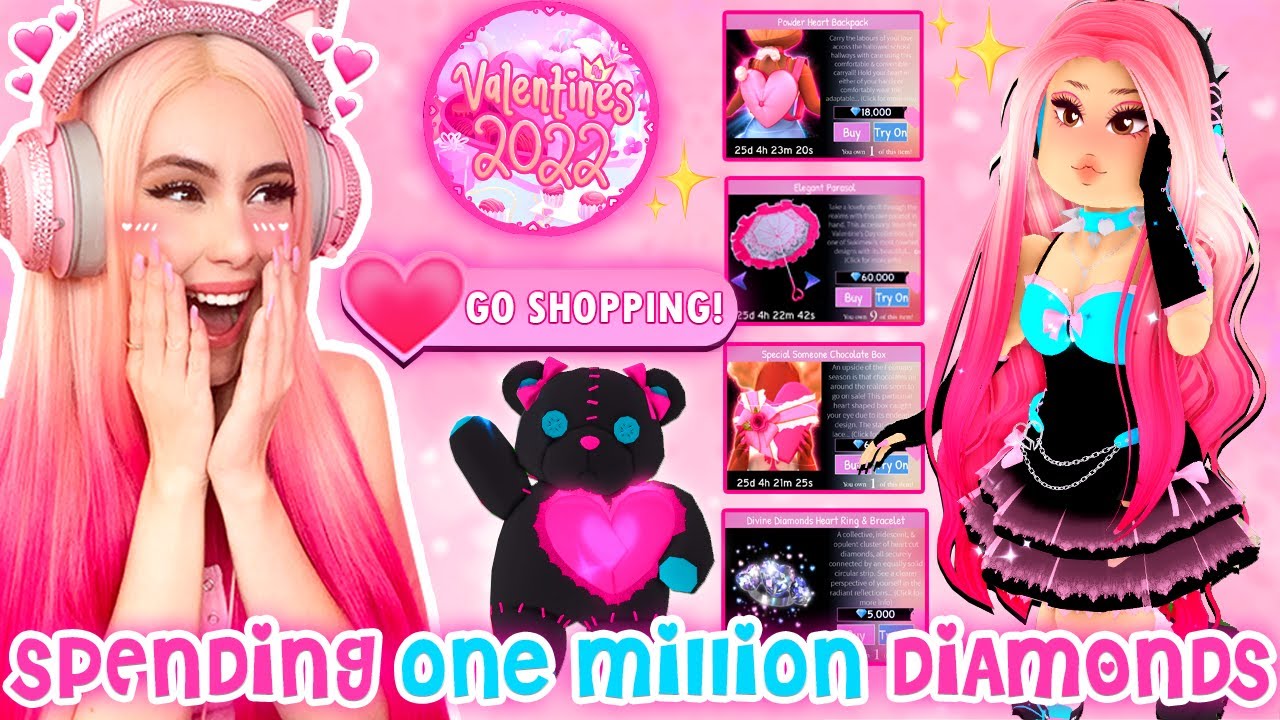 Reacting To *NEW* VALENTINE'S DAY UPDATE + 1 MILLION DIAMOND SPENDING SPREE... Royale High Roblox