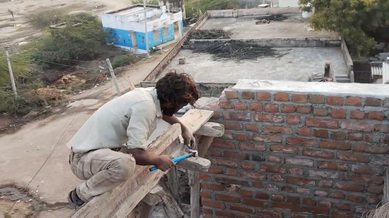 तीसरी मंजिल छत का काम चल रहा है #rcc# कंस्ट्रक्शन #मकान #वीडियो#🏠🏬🏫🏣🏤