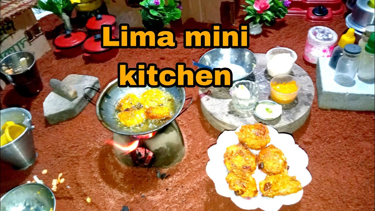 বাঁধাকপি ও মসুরের ডালের মজার বড়া, রেসিপি। lima mini kitchen, Mini cooking village,