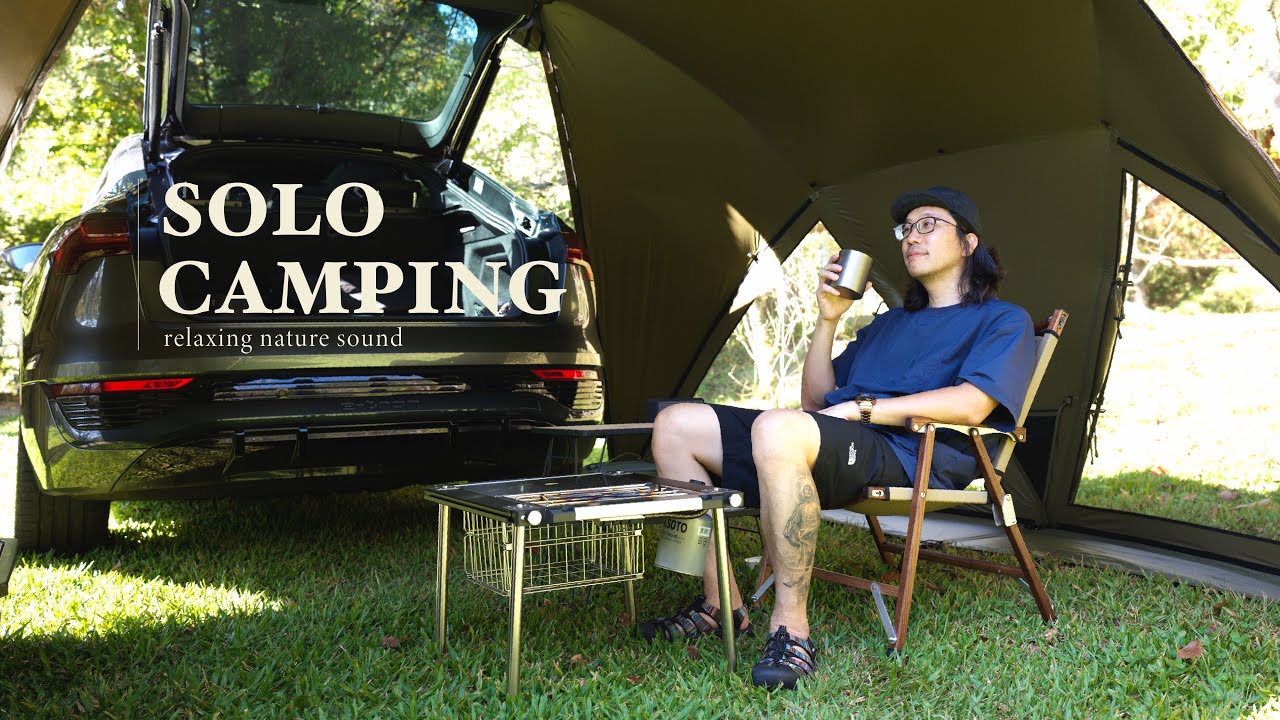 在大帳篷內享受悠閒的露營 | Helinox V-Tarp 4.0 開箱 | Solo Camping | ASMR