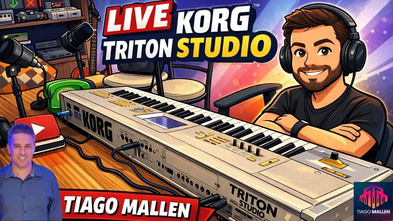LIVE - KORG TRITON STUDIO - COM TIAGO MALLEN. LINK DOS SORTEIOS ABAIXO DO VIDEO #musica