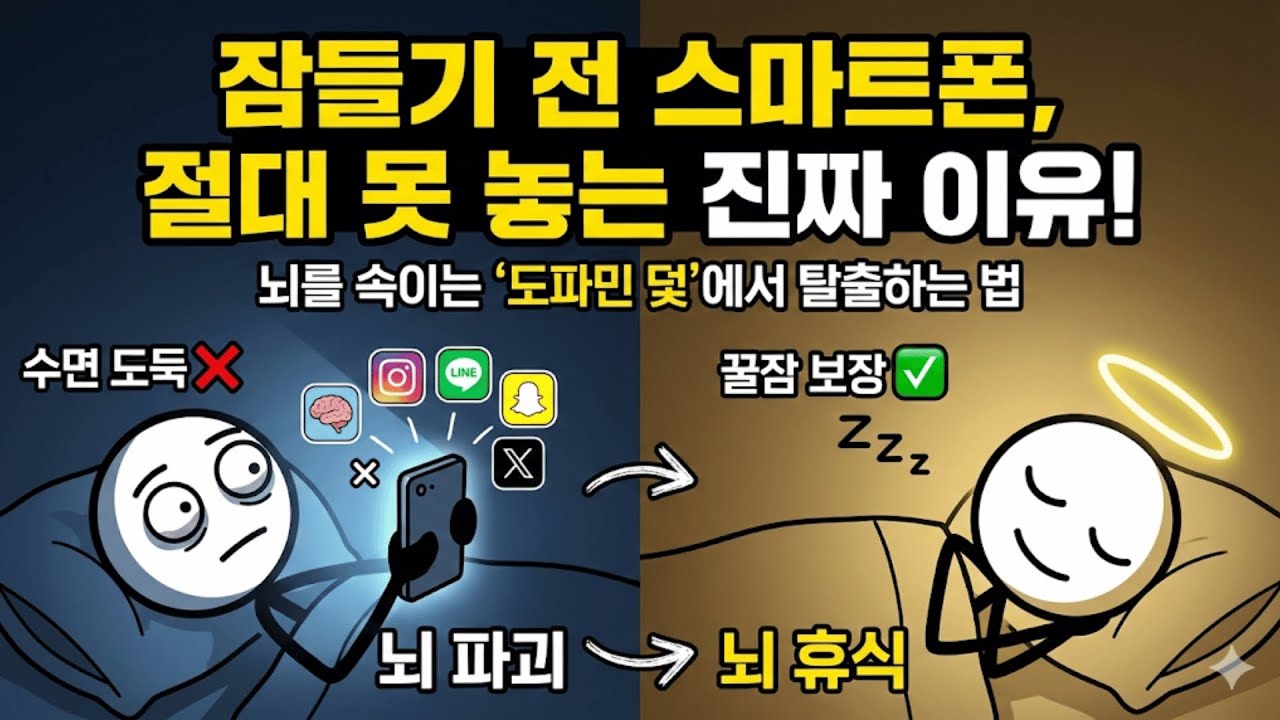 잠들기 전 스마트폰을 놓지 못하는 이유