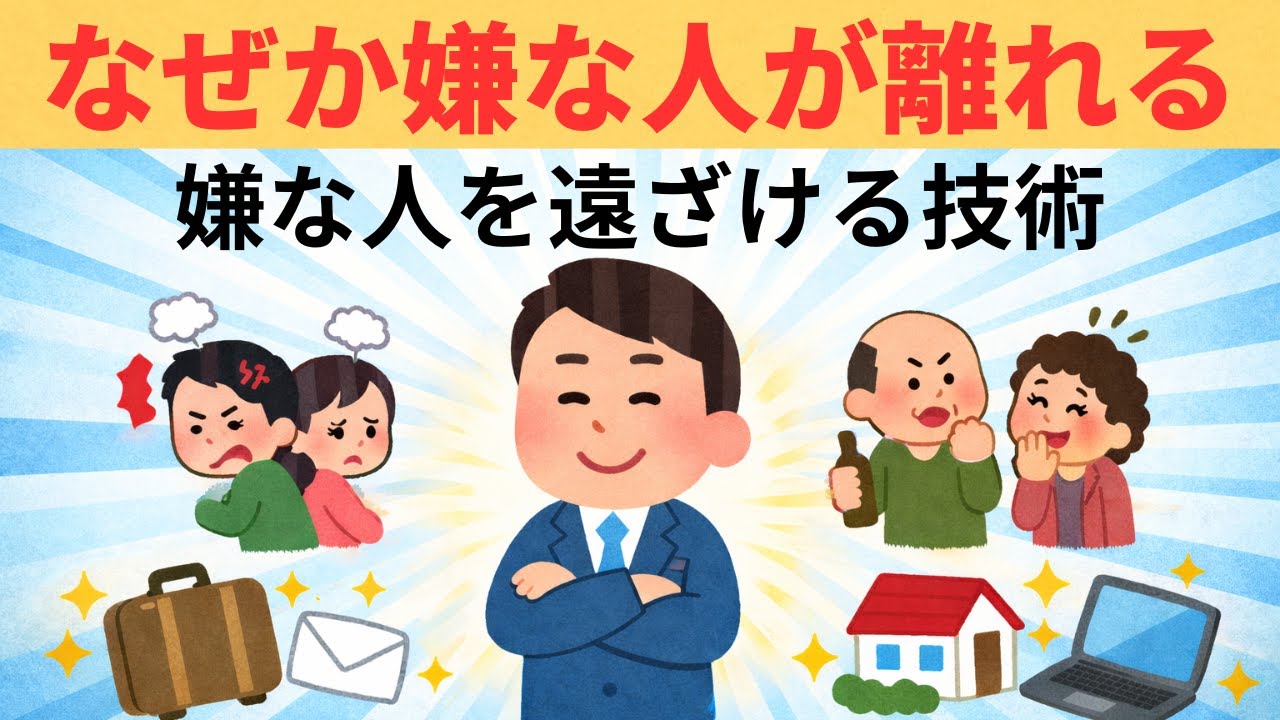 嫌な人を遠ざける方法｜反応しない人が最後に楽になる  【雑学】９割が知らない日常で使える面白い雑学・豆知識