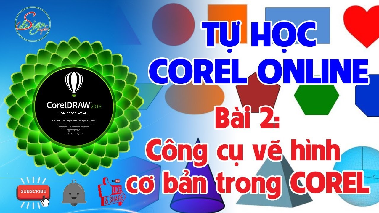 Tự học Coreldraw cấp tốc -  Bài 2: Công cụ vẽ hình trong Coreldraw 20 | S.Design
