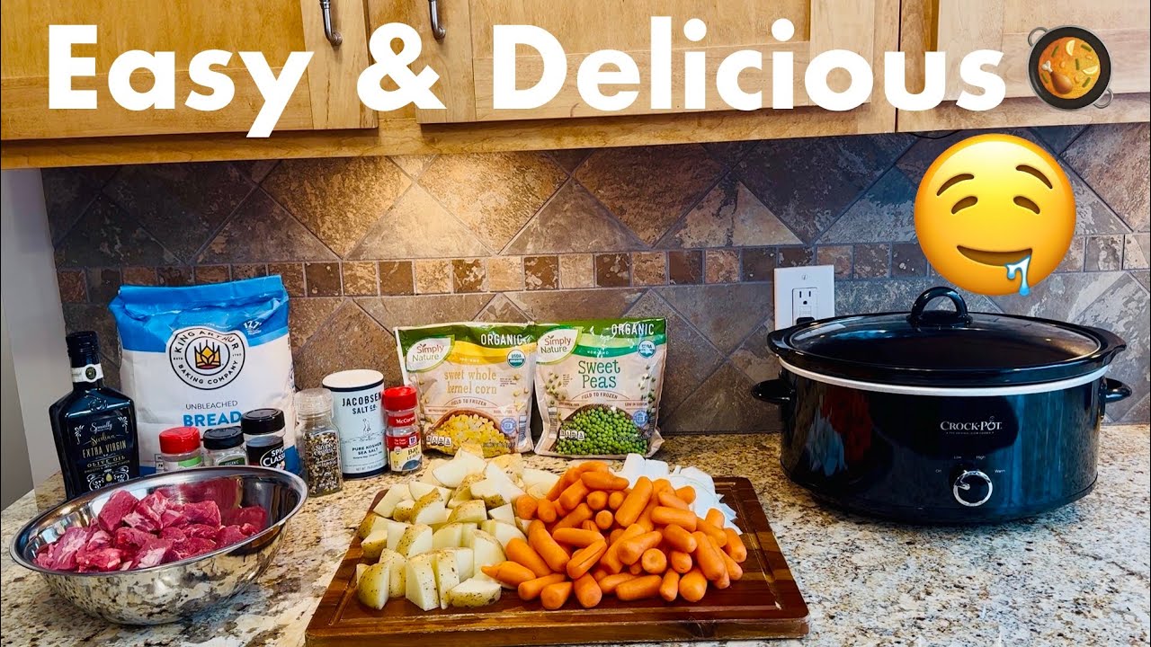 Easy Crockpot Beef Stew - great for busy families 