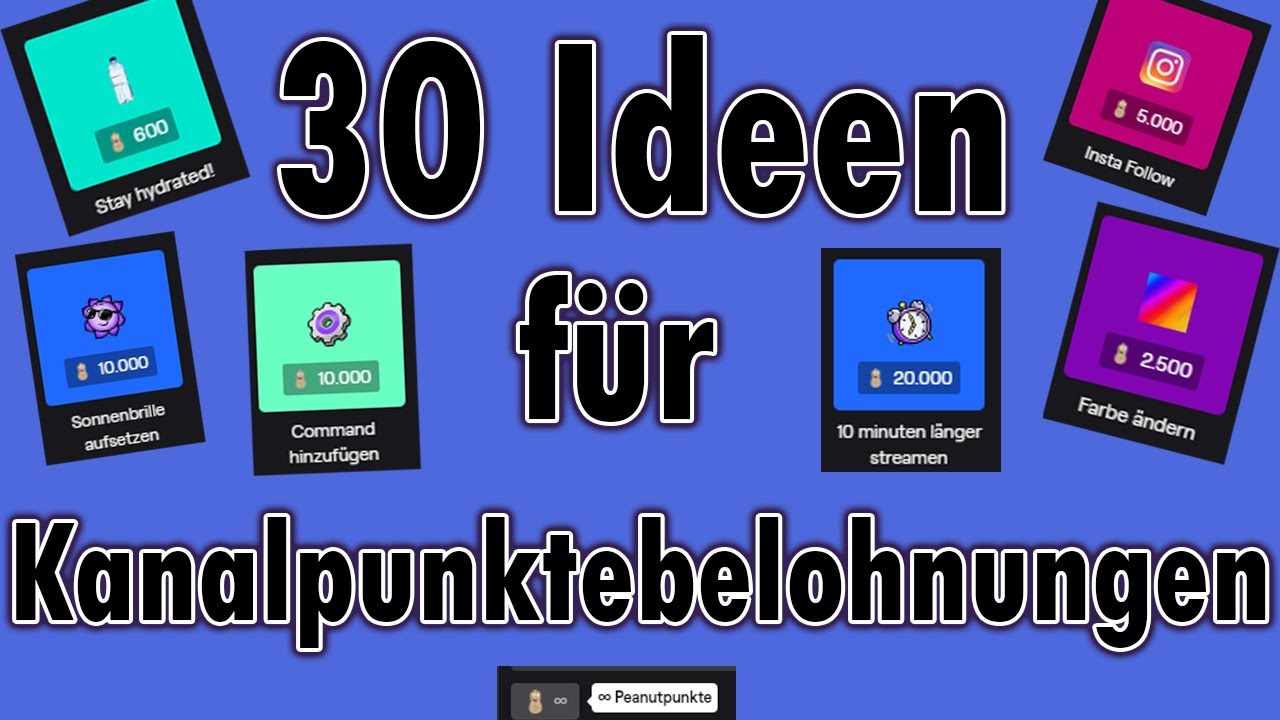 30 gute Ideen f&uuml;r Twitch Kanalpunkte (deutsch)