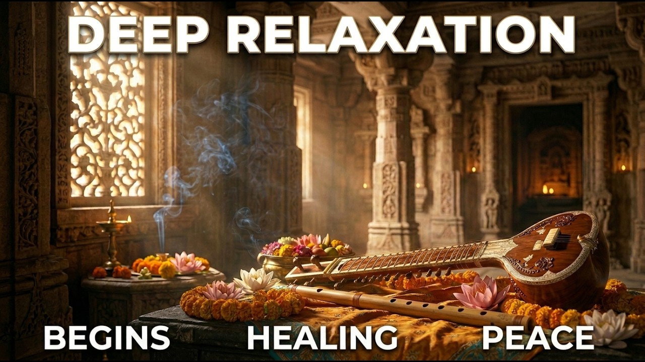 Indian Music for Deep Relaxation • Bansuri, Tabla & Tanpura • 1 Hour Meditation Music
