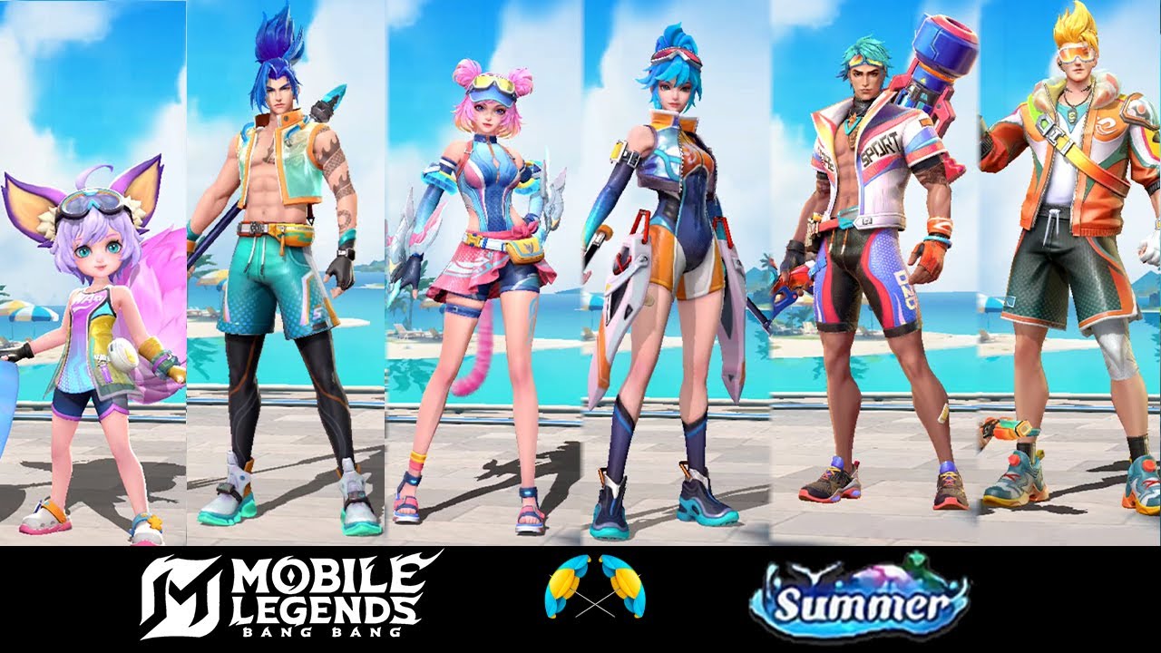 6 Summer REVAMP SKIN 2025 : Mobile Legends | Fanny, Zilong, Clint, Nana, Claude